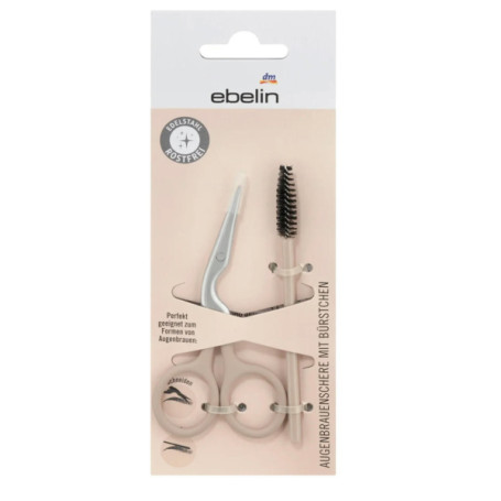 Ebelin Ciseaux à Sourcils avec Brosse – 1 Pièce