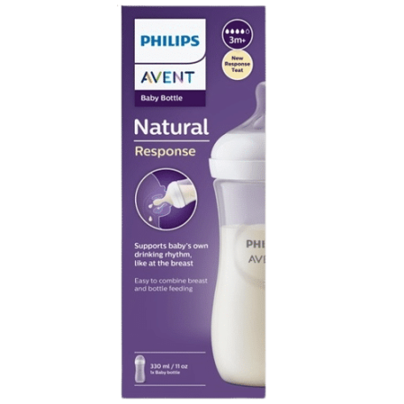 Philips AVENT Natural Response – Biberon Blanc 330 ml (3 Mois +)