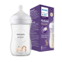 Philips AVENT – Biberon Natural Response Girafe Blanc (1 mois+) – 260 ml