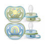 Philips Avent Sucette Ultra Air 0-6 mois Bleu clair/Vert 2 pcs